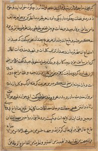 Sivu julkaisusta Tales of a Parrot Tuti-nama: tekstisivu, n. 1560. tekijältä Unbekannt