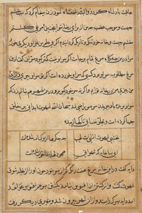 Sivu julkaisusta Tales of a Parrot Tuti-nama: tekstisivu, n. 1560. tekijältä Unbekannt