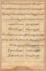 Sivu julkaisusta Tales of a Parrot Tuti-nama: tekstisivu, n. 1560. tekijältä Unbekannt