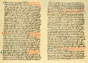 Sivuja Osney Abbeyn kartulaarista, c1275 1886 tekijältä Unbekannt