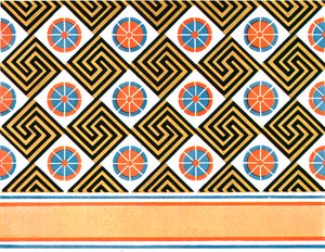 Maalattu katto Enenen haudassa Thebessa, Egyptissä, 1928. tekijältä Unbekannt