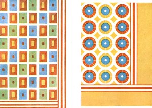 Maalattuja kattokuvioita Nebamonin haudassa Thebassa, Egyptissä, 1928. tekijältä Unbekannt
