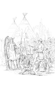 Muotokuvan maalaus intiaanista, 1841 tekijältä Unbekannt