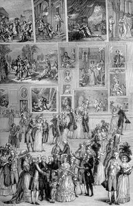 Maalausnäyttely, Louvre, Pariisi, 1737 1882-1884 tekijältä Unbekannt