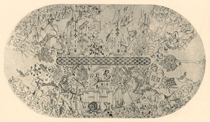 Maalaus Oikeussalin kattoon, nro 3, 1907. tekijältä Unbekannt