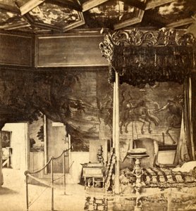Holyroodin palatsi. Queen Marysin makuuhuone, vuodelta 1912. tekijältä Unbekannt