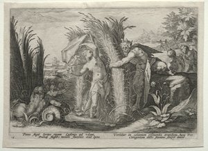 Pan Pursuing Syrinx, c. 1589. tekijältä Unbekannt