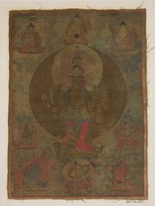 Paneeli Painting of a Thousand-Armed Guanyin, päivämäärä tuntematon. tekijältä Unbekannt