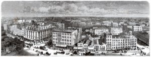 Panoraama Chicagosta kaupungintalon huipulta, USA, 1871 tekijältä Unbekannt