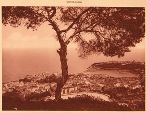 Panoraama Monte-Carlosta otettu Turbie Roadilta, 1930. tekijältä Unbekannt