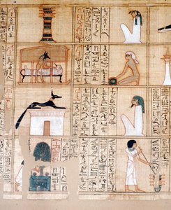 Papyrus, palsamointi, Anubis, muinainen egyptiläinen, 1000-luku eKr tekijältä Unbekannt