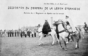 Ranskan muukalaislegioonan lipun kulkue, Sidi Bel Abbes, Algeria, 28. huhtikuuta 1906 tekijältä Unbekannt