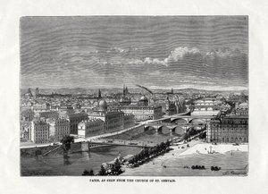 Pariisi St Gervaisin kirkosta katsottuna, Ranska, 1879 tekijältä Unbekannt