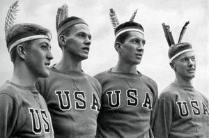 Osa amerikkalaista kultamitalivoittajaa, Berliinin olympialaisissa 1936 tekijältä Unbekannt
