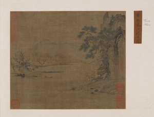 Paviljonki kevätjoella, Ming- tai Qing-dynastia, 1500-1800-luku. tekijältä Unbekannt