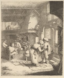 Talonpoika maksaa laskunsa, 1610-85. tekijältä Unbekannt