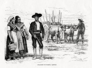 Toledon talonpojat, Castilla-La Mancha, Espanja, 1879 tekijältä Unbekannt