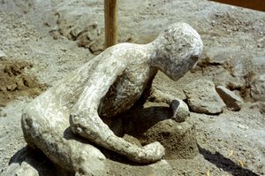Pompejin purkauksessa vuonna 79 jKr tekijältä Unbekannt
