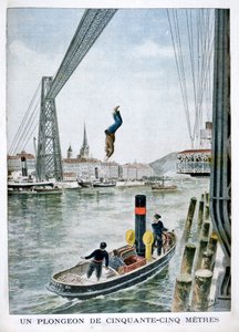 Henkilö syöksyi 55 metrin päähän Portsidesta, Rouenissa, 1901 tekijältä Unbekannt