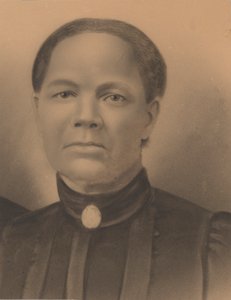 Valokuvallinen värikynämuotokuva Roseanna Maysta 1800-luvun lopulla. tekijältä Unbekannt