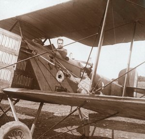 Lentäjä kaksitasossa, c1914-c1918 tekijältä Unbekannt