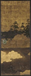 Männyt, vesi ja pilvet, Edo-kausi, 1600-luku. tekijältä Unbekannt