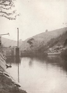 Pirahy Diversion Dam Rio Light and Power Worksin ylävirrasta, 1914 tekijältä Unbekannt