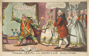 Pizzaro a New Play tai Drury-Lane Masquerade, 11. kesäkuuta 1799. tekijältä Unbekannt