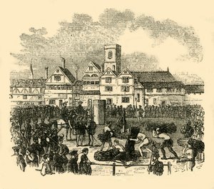 Teloituspaikka Old Smithfieldissä, n. 1872. tekijältä Unbekannt