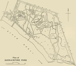 Barrackpore Parkin suunnitelma, 1925. tekijältä Unbekannt