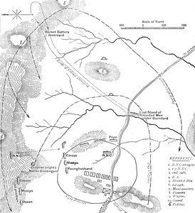 Isandhlwanan taistelun suunnitelma, 22. tammikuuta 1879, c1880 tekijältä Unbekannt