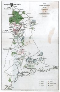 Alankomaiden kampanjan toimintasuunnitelma, kesäkuu 1815, 1816 tekijältä Unbekannt
