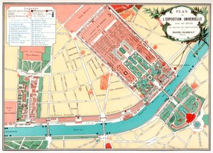 Pariisin yleisnäyttelyn suunnitelma 1889 tekijältä Unbekannt