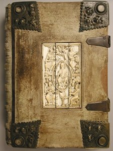 Plakki Kristus Majesteetissa ja neljä evankelistaa, 1000-1100. tekijältä Unbekannt