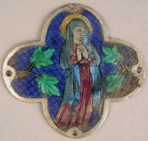 Plakki Neitsyt kanssa Mourningissa, Katalonia, 1300-luku. tekijältä Unbekannt