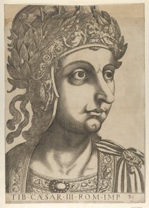 Levy 3: Tiberius kääntyi oikealle, "Kahdestatoista keisarista", 1610-40. tekijältä Unbekannt