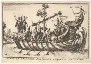 Levy 7: Peleus ja Talamone, joita johtivat argonautit Tetidesistä, upeasta näytelmästä t..., 1664. tekijältä Unbekannt