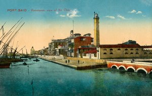 Port-Said - Panoraamanäkymä laiturille, c1918-c1939. tekijältä Unbekannt