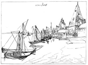 Antwerpenin satama vuonna 1520 tekijältä Unbekannt