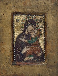 Kannettava ikoni Neitsyt Eleousan kanssa, Bysantti, 1300-luvun alku. tekijältä Unbekannt