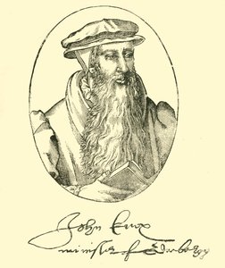 John Knoxin muotokuva ja nimikirjoitus, 1550-1560, 1890. tekijältä Unbekannt