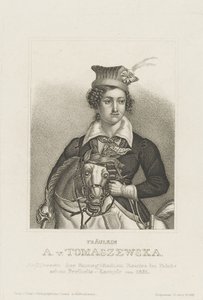 Antonina Tomaszewskan muotokuva 1814-1883, noin 1850. tekijältä Unbekannt