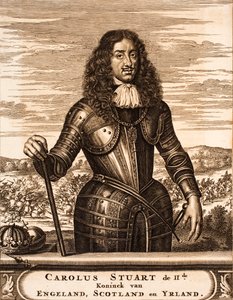 Englannin Kaarle II:n muotokuva 1630-1685 From: Scene of War, 1675. tekijältä Unbekannt