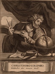 Kristoffer Kolumbuksen muotokuva, 1681. tekijältä Unbekannt