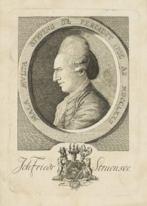 Kreivi Johann Friedrich Struenseen muotokuva 1737-1772, 1773. tekijältä Unbekannt