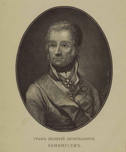 Kreivi Levin Leonty August Theophil von Bennigsenin muotokuva 1745-1826 tekijältä Unbekannt