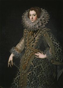 Ranskan Elisabethin muotokuva 1602-1644, Espanjan kuningatar puoliso, n. 1620 tekijältä Unbekannt