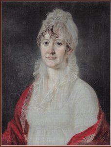 Muotokuva Elizaveta Aleksejevna Arsenjevasta, s. Stolypina 1773-1845, 1800-luvun alku tekijältä Unbekannt