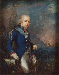 Venäjän suurruhtinas Konstantin Pavlovitšin muotokuva 1779-1831 ennen Novin taistelua, 1799 tekijältä Unbekannt