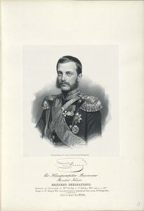Venäjän suurherttua Mikael Nikolajevitšin muotokuva 1832-1909, 1858 tekijältä Unbekannt